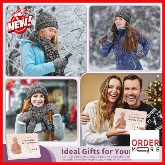 Warm Winter Set - Beanie, Touchscreen Gloves & Long Scarf main image 6